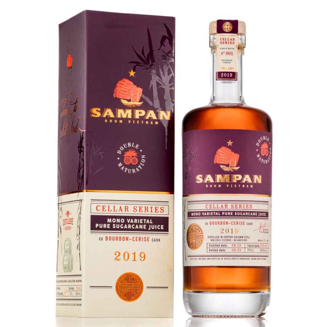 Sampan Cellar Series 2019 Bourbon-Cerise Cask 45% 0,7l (dárková krabice)