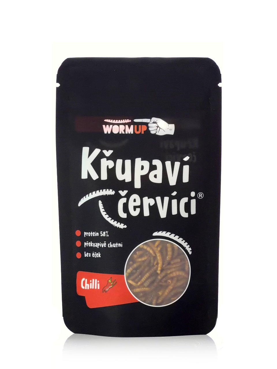 WormUp Křupaví červíci s chilli 20g