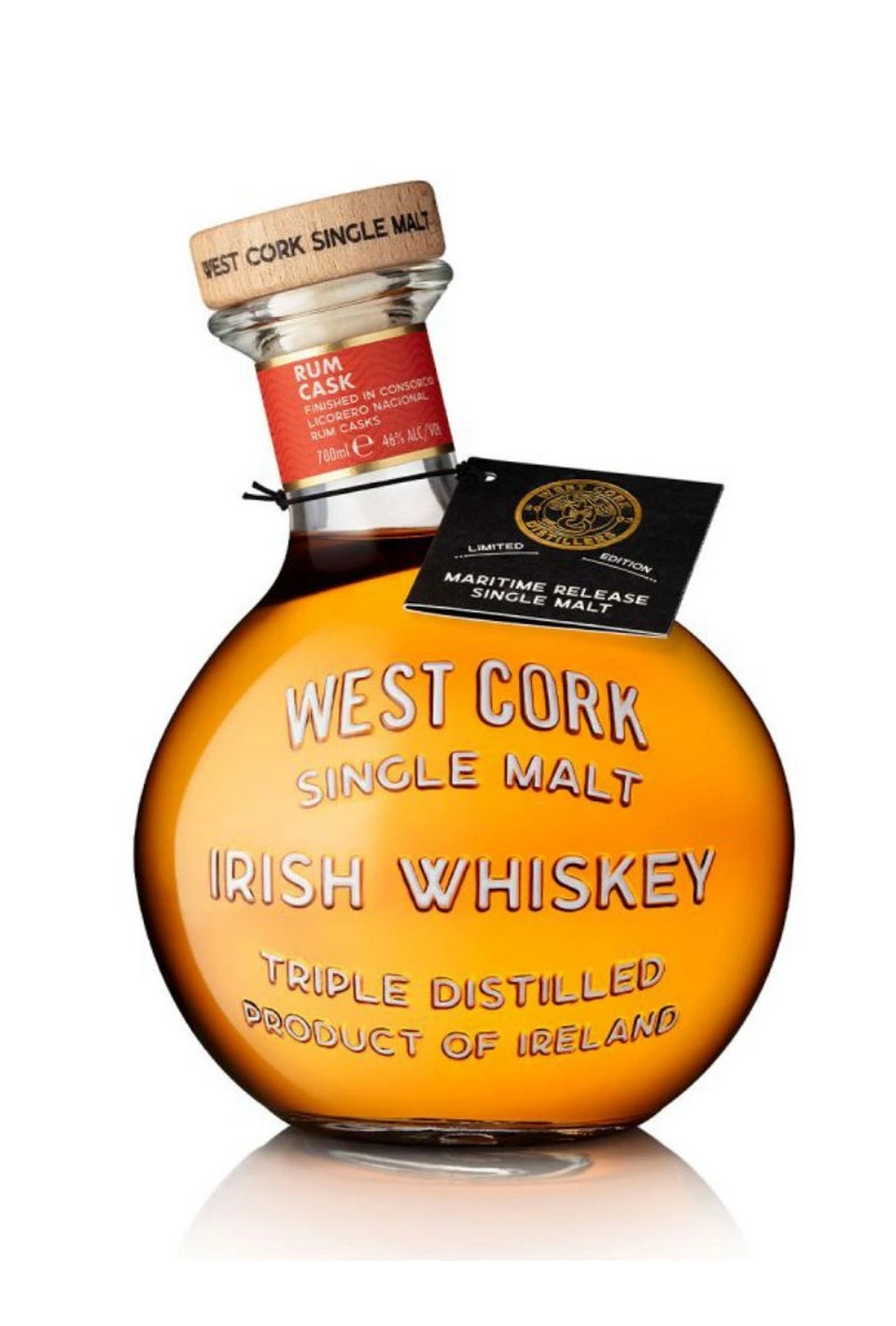 West Cork Single Malt Maritime Rum Cask 46% 0,7l (holá lahev)