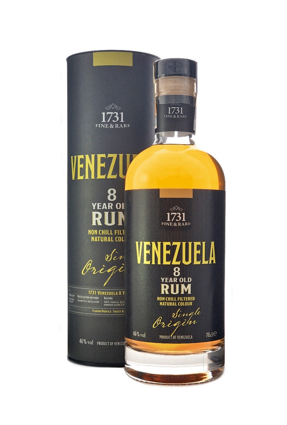 1731 Venezuela 8YO Rum 46% 0,7l (tuba)