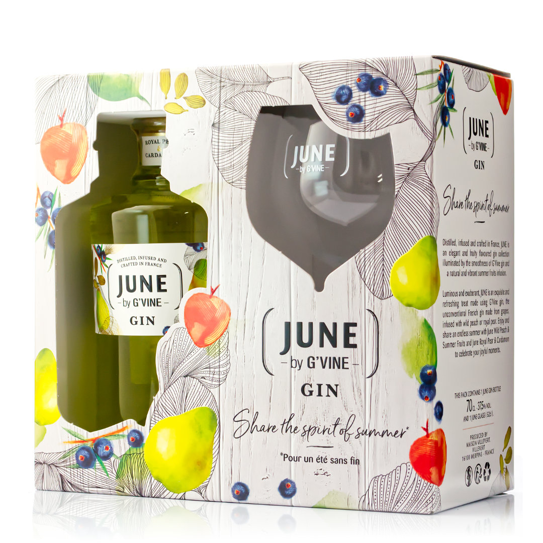 G'Vine June Gin Pear 37,5% 0,7l (dárkové balení sklenice)