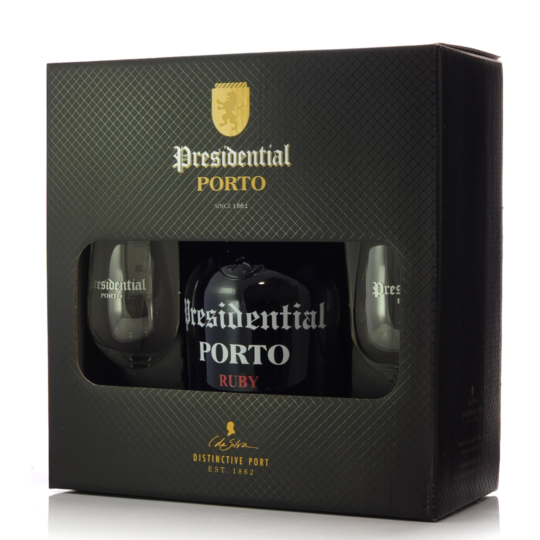 Porto Presidential Ruby 19% 0,75l (dárkové balení 2 sklenice)