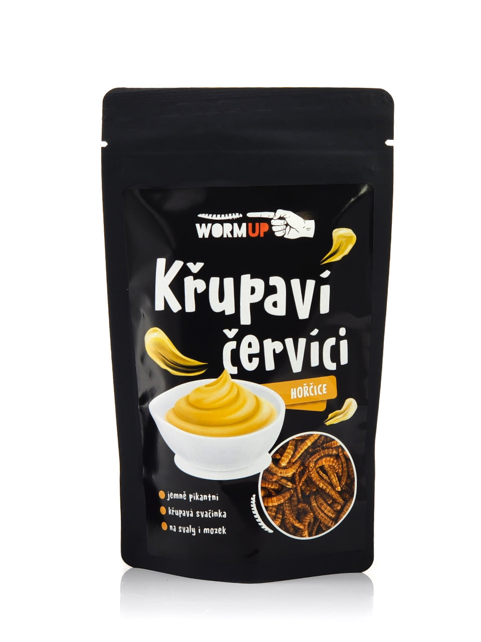WormUp Křupaví červíci Hořčice 20g