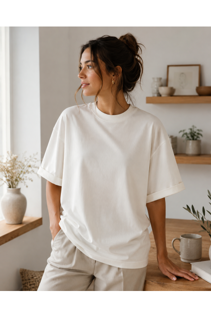 RUMI PREMIUM TEE - Ivory