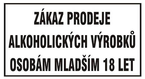 Zákaz prodeje alkoholických nápojů osobám mladším 18 let