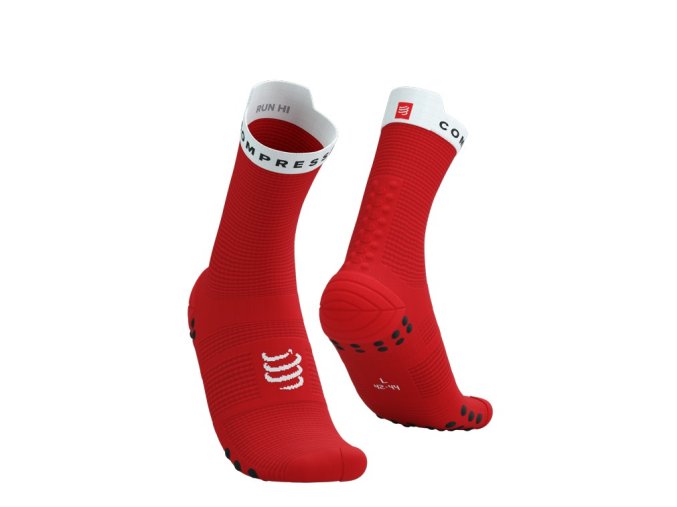 pro racing socks v4 0 run high red white t1
