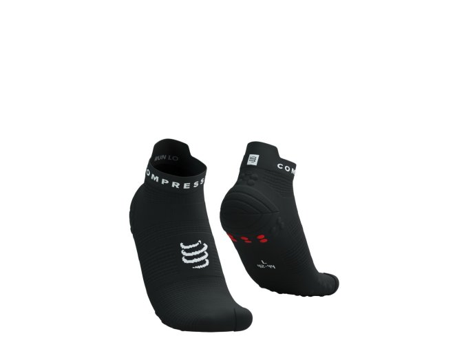 pro racing socks v4 0 run low black red t1