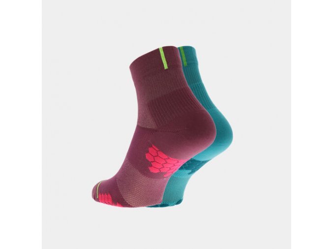 001003 TLPL 01 trailfly sock mid teal purple rear