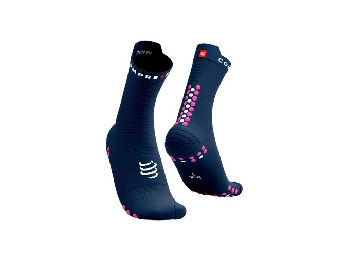 compressport pro racing socks v4 0 run high mood indigo magenta 4925
