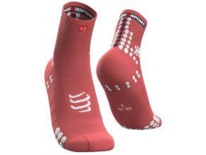 pro racing socks v3 0 run high coral t1