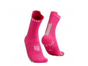 pro racing socks v4 0 run high hot pink summer green t1