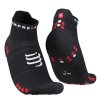 pro racing socks v4 0 run low black red t1