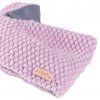 Bjež pletená merino čelenka pink PLETZ0016B