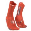 pro racing socks v4 0 run high orangeade fjord blue t1