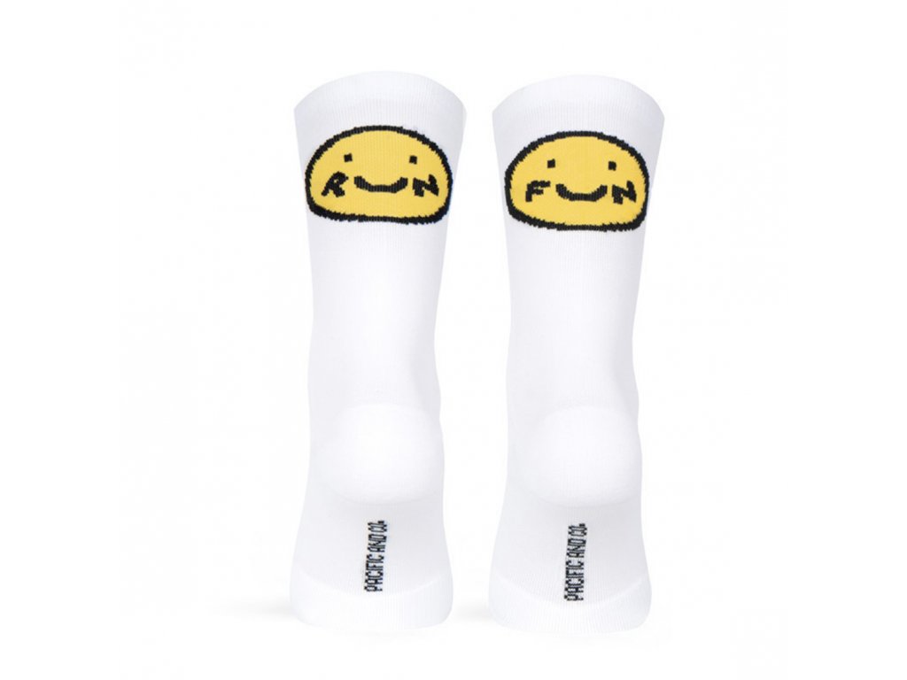 Smile Run Socks White