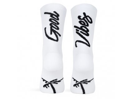 pacificandco calcetines socks deporte running cycling GOODVIBES WHITE doble