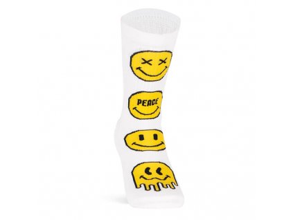 pacificandco calcetines socks smiley acid summer fashion SMILEY white cara