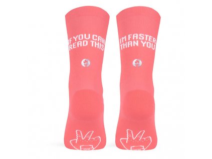 pacificandco calcetines socks women man performance running cycling FASTER CORAL doble