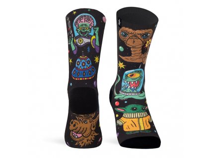 pacificandco calcetines socks funny gift 80s 90s ET alf miniyoda alf LOVELY MONSTERS doble
