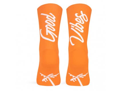 pacificandco calcetines socks women man performance running cycling GOODVIBES ORANGE doble