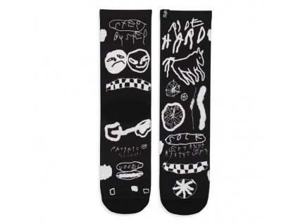 pacificandco calcetines socks art design fashion tattoo socks design ALICIA VOGEL black plano 600x600