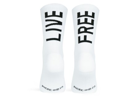 pacificandco calcetines socks running deporte tecnicos LIVE FREE back