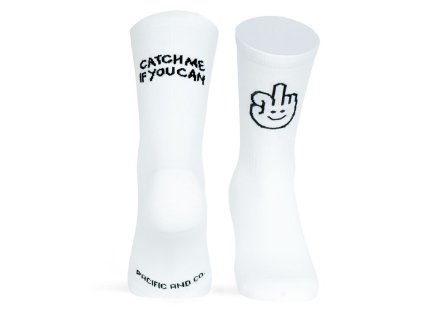 pacificandco calcetines socks running deporte tecnicos CATCH ME WHITE doble