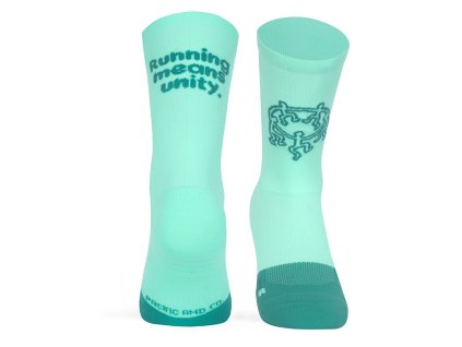 pacificandco calcetines socks running deporte tecnicos UNITY TURQUOISE doble