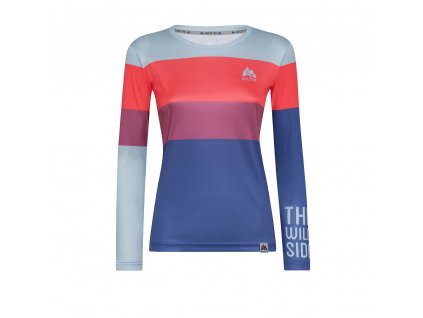 colorblock red weomen long sleeve