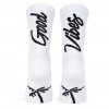 pacificandco calcetines socks deporte running cycling GOODVIBES WHITE doble