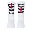 pacificandco calcetines socks women man performance running cycling DONT QUIT WHITE back