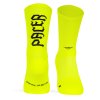 calcetines pacificandco pacer yellow neon running socks rejilla transpirable