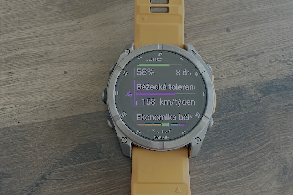 Running tolerance - widget na hodinkách GARMIN