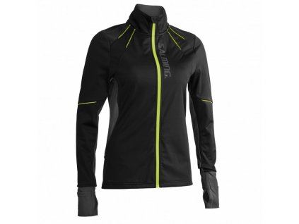 thermal wind jacket women black black melange