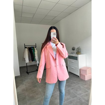 Ružové oversized sako