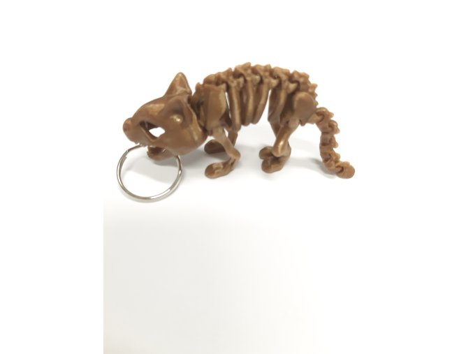 Přívěsek na klíče kostra kočky