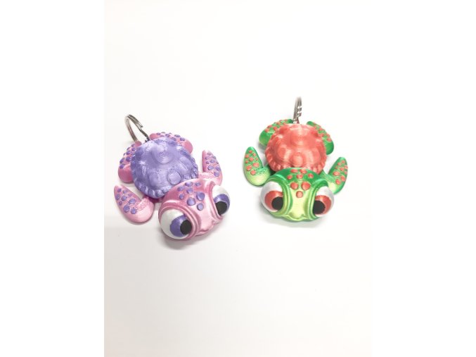 Přívěsek na klíče želva PLA 3D tisk