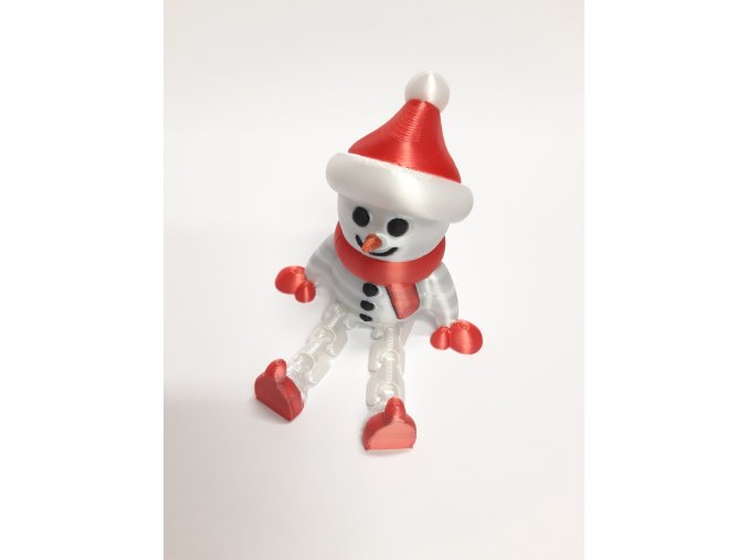 Dekorace bílý sněhulák PLA