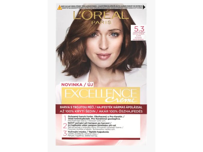 Excellence 5,3 světle hnědá zlatá