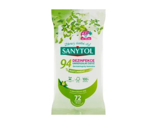 Sanytol čistící ubrousky rostl.původu