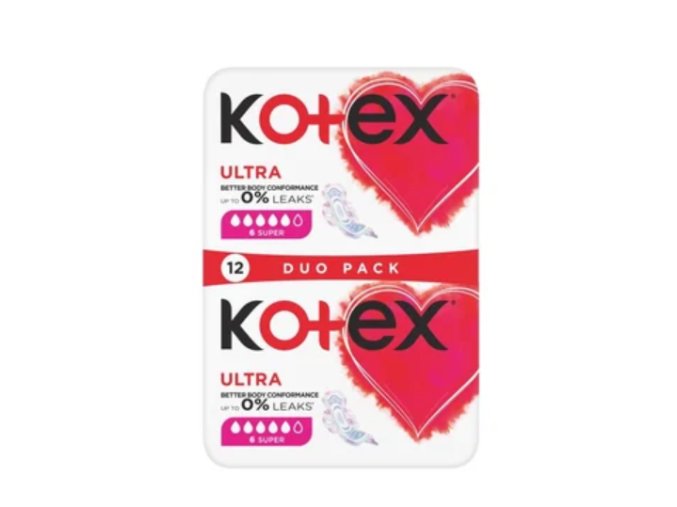 Kotex Ultra super, duo pack 12