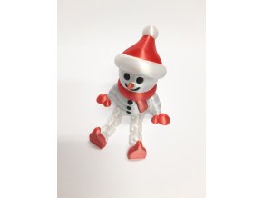 Dekorace bílý sněhulák PLA