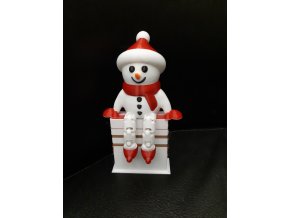 Dekorace bílý sněhulák petG