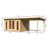 127605 1 dreveny domek karibu radeburg 2 pristavek 330 cm 31480 natur lg3930
