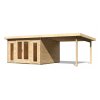 127605 dreveny domek karibu radeburg 2 pristavek 330 cm 31480 natur lg3930
