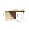 127320 1 dreveny domek karibu schwandorf 3 pristavek 240 cm 77738 natur lg3891
