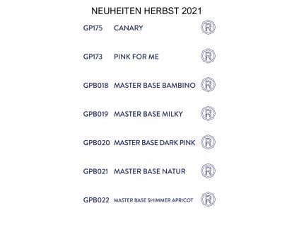 Aufkleber Musterbuch NEUHEITEN HERBST 2021 Gellacke