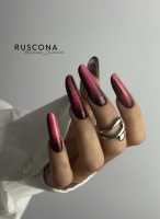  dlouhé červeno-černé třpytivé gelové nehty