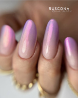 gelové nehty s tělově fialovým ombré