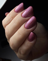  fialové třpytivé gelové nehty
